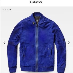 Rare g-star Blazer. Blue suede blazer medium.